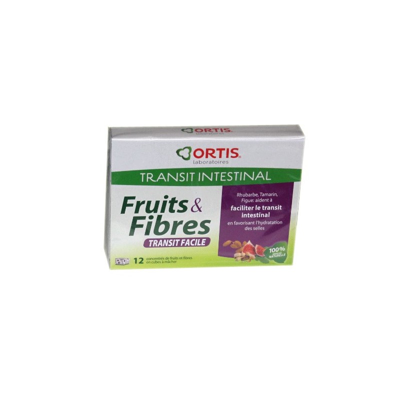 FRUITS & FIBRES 12 cubes à mâcher ORTIS