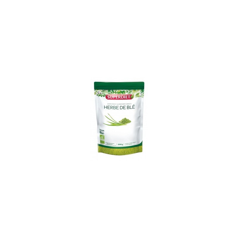 HERBE DE BLÉ BIO POUDRE 200G SUPER DIET HERBE DE BLÉ BIO POUDRE 200G SUPER DIET