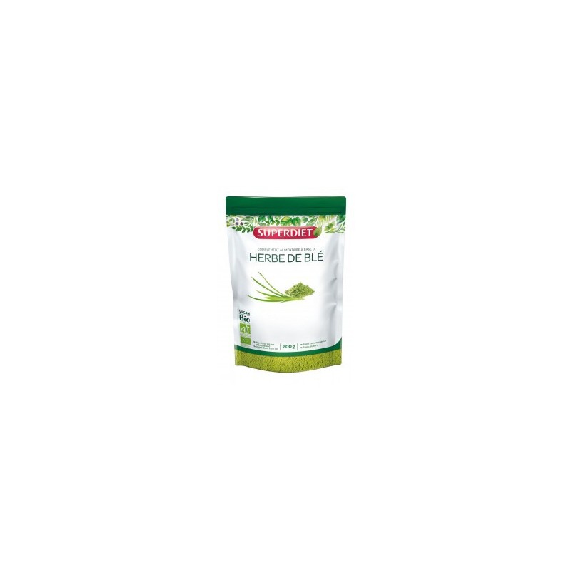 HERBE DE BLÉ BIO POUDRE 200G SUPER DIET