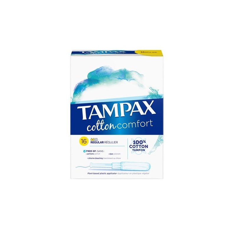 TAMPONS COTTON COMFORT SUPER X16 TAMPAX TAMPONS COTTON COMFORT SUPER X16 TAMPAX
