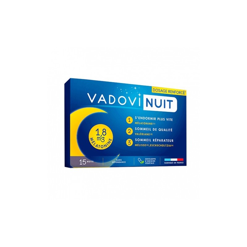 VADOVI NUIT 1.8MG MELATONINE 15 NUITS NUTRAVALIA