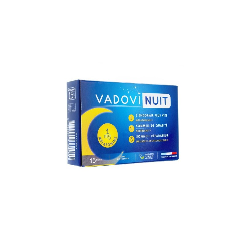 VADOVI NUIT 1MG MELATONINE 15 NUITS NUTRAVALIA VADOVI NUIT 1MG MELATONINE 15 NUITS NUTRAVALIA