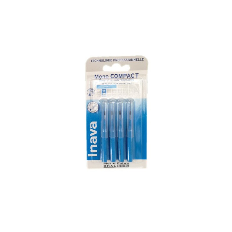 RECHARGE BROSSETTES MONO COMPACT X4  ETROITS 0.8MM INAVA 