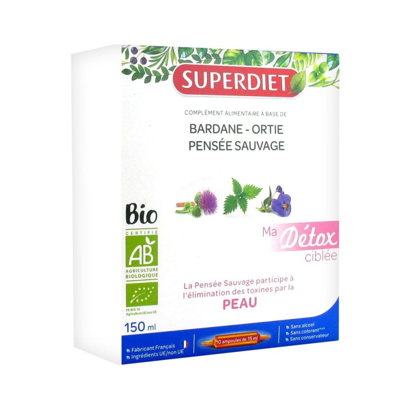 MA DETOX CIBLÉE BIO PEAU 10 AMPOULES SUPER DIET