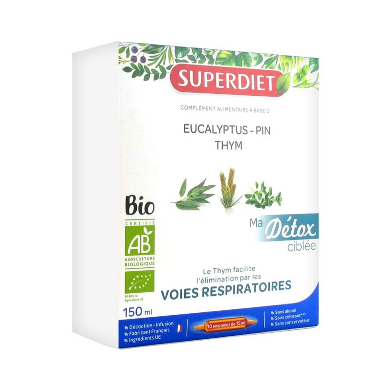 MA DETOX CIBLÉE BIO VOIES RESPIRATOIRES 10 AMPOULES SUPER DIET