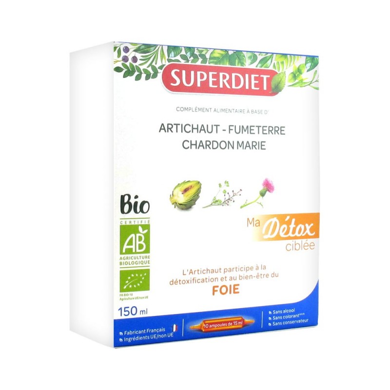 MA DETOX CIBLÉE BIO FOIE 10 AMPOULES SUPER DIET