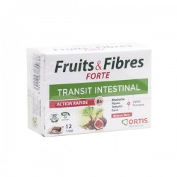 FRUITS & FIBRES FORTE TRANSIT INTESTINAL 12 CUBES ORTIS