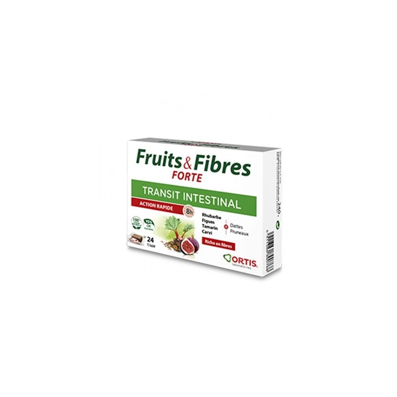 FRUITS & FIBRES FORTE TRANSIT INTESTINAL 12 CUBES ORTIS