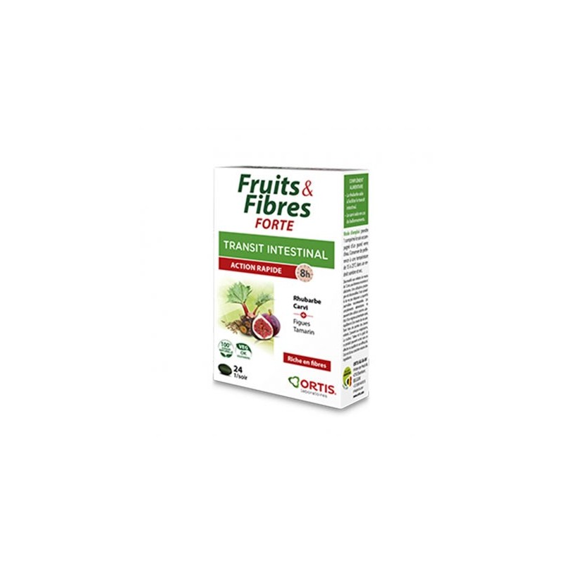 FRUITS & FIBRES FORTE TRANSIT INTESTINAL 24 GELULES ORTIS