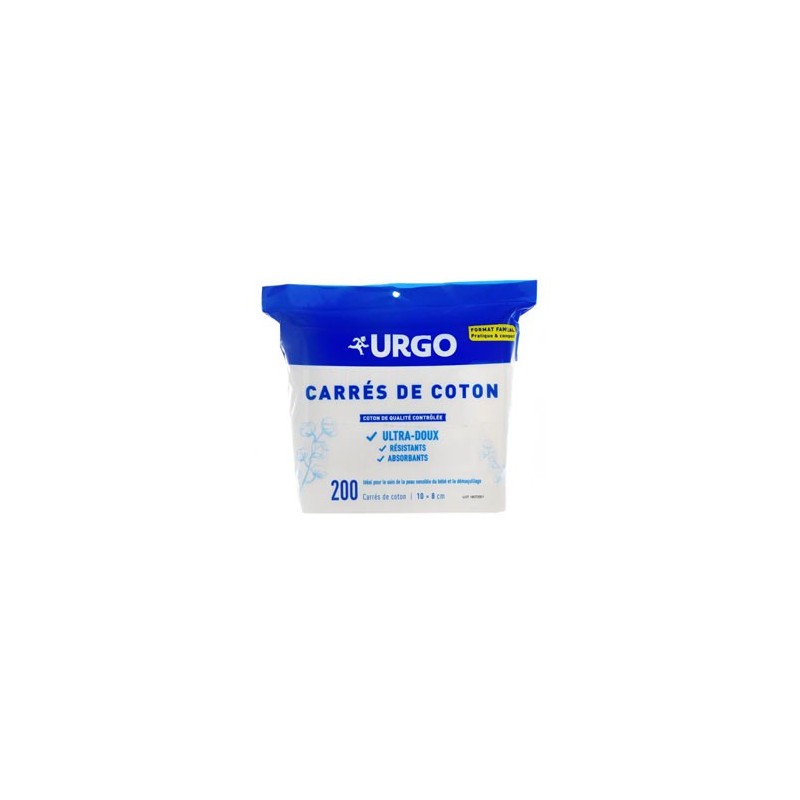 CARRÉS DE COTON X 200 URGO CARRÉS DE COTON X 200 URGO