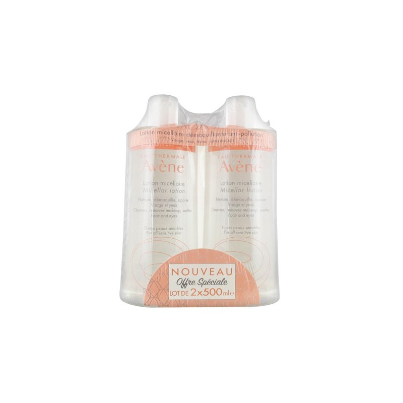 LOTION MICELLAIRE DEMAQUILLANTE ANTI POLLUTION 2 X 500ML AVENE LOTION MICELLAIRE DEMAQUILLANTE ANTI POLLUTION 2 X 500ML AVENE