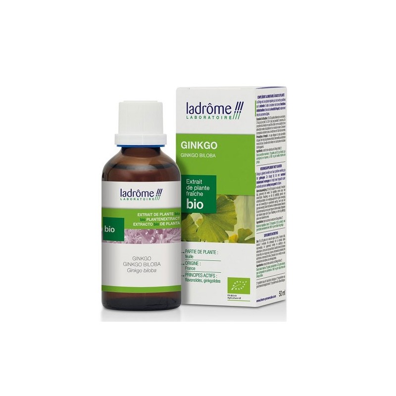 EXTRAIT DE GINKGO BIO 50ML LADROME EXTRAIT DE GINKGO BIO 50ML LADROME