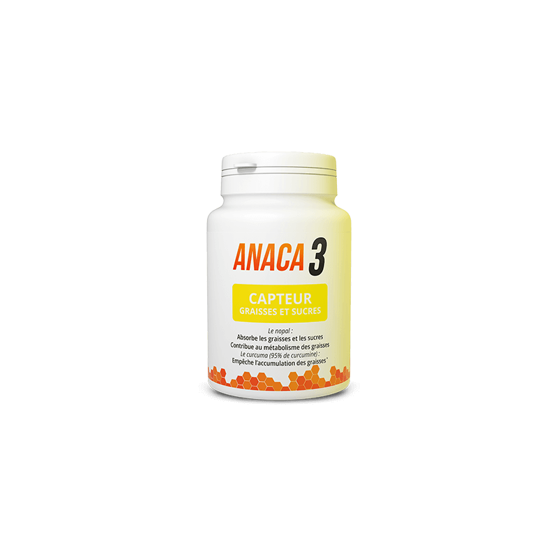 ANACA 3 CAPTEUR DE GRAISSES et DE SUCRES 60 GELULES NUTRAVALIA ANACA 3 CAPTEUR DE GRAISSES et DE SUCRES 60 GELULES NUTRAVALIA