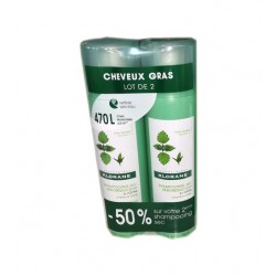 SHAMPOOING SEC SEBOREGULATEUR A L'ORTIE LOT DE 2 X  150ML KLORANE