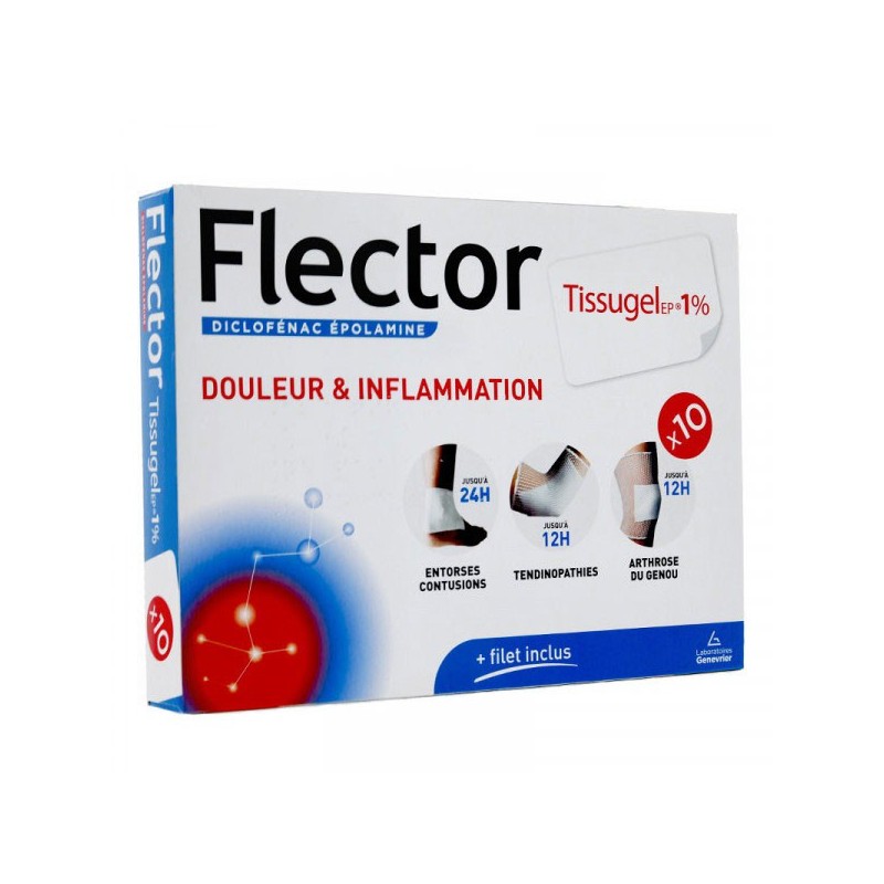 FLECTOR TISSUGEL EP 1% 10 EMPLATRES GENEVRIER FLECTOR TISSUGEL EP 1% 10 EMPLATRES GENEVRIER