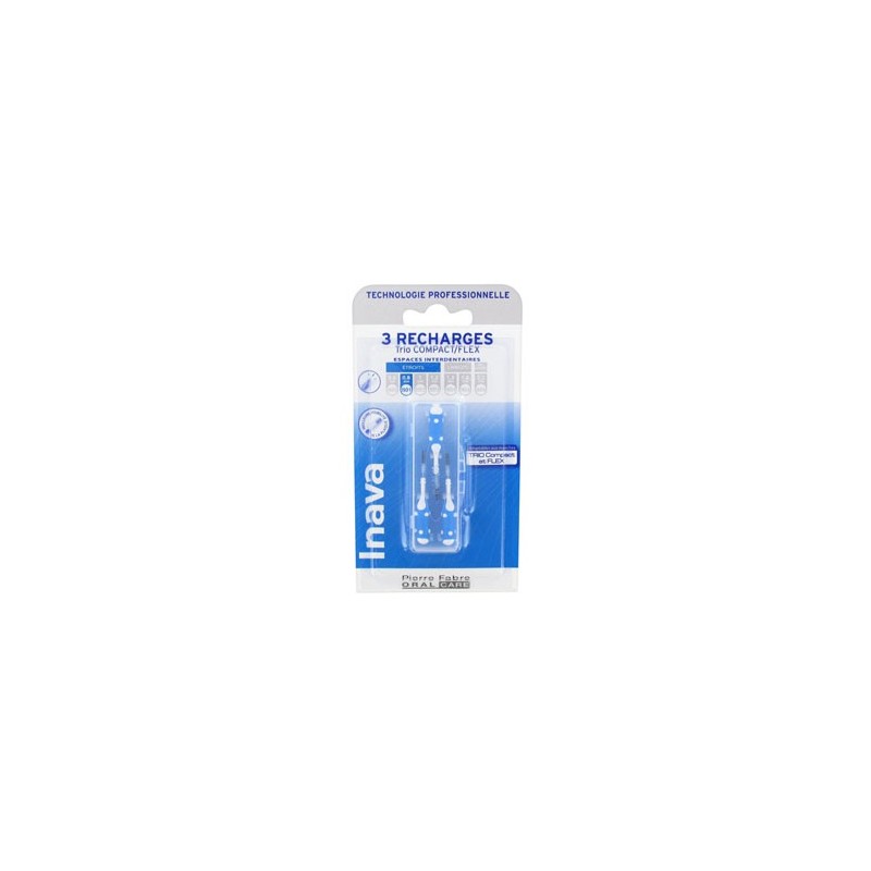 RECHARGE BROSSETTES INTERDENTAIRES TRIO COMPACT 3 ETROITS 0.8MM ISO 1 INAVA 