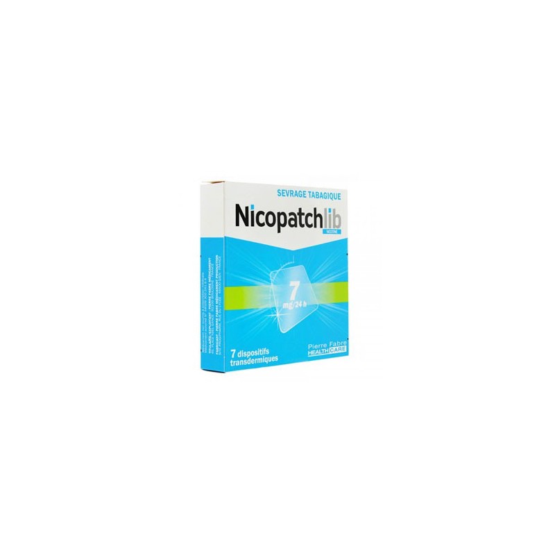 NICOPATCHLIB 7 MG/24 H 7 PATCHS TRANSDERMIQUES PIERRE FABRE