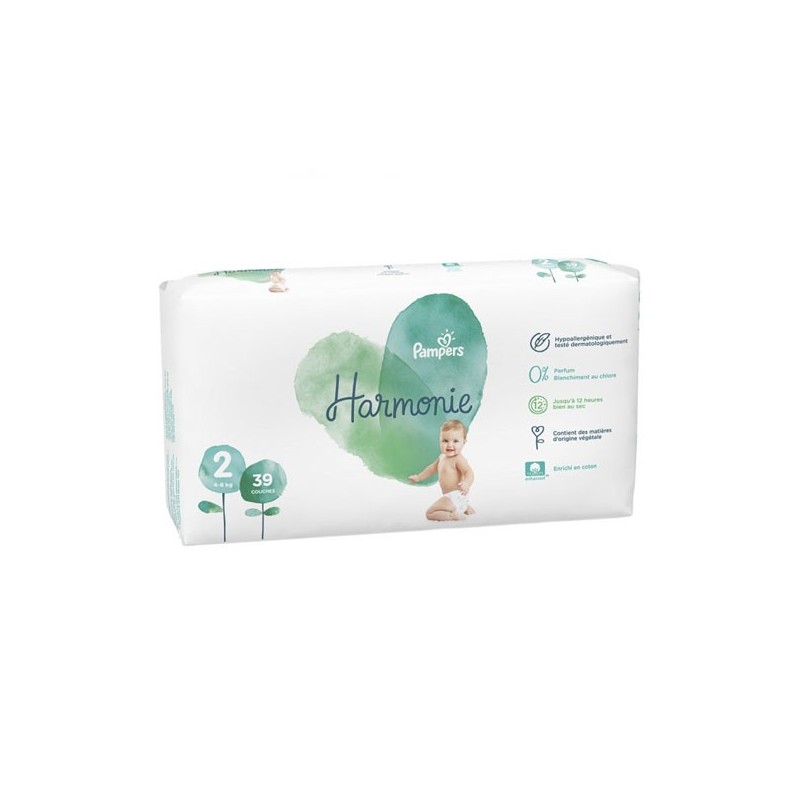 HARMONIE COUCHES Taille 1 (2-5 KG) 35 COUCHES PAMPERS