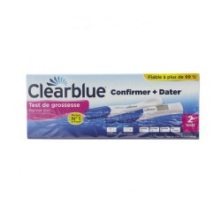 TEST DE GROSSESSE DUO CONFIRMER + DATER CLEARBLUE