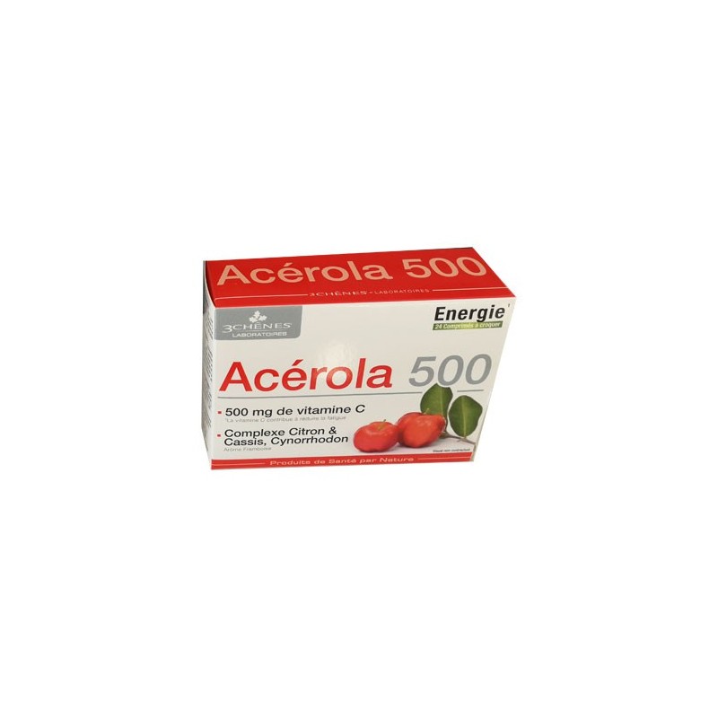 ACEROLA 500MG 24 COMPRIMES LES 3 CHENES ACEROLA 500MG 24 COMPRIMES LES 3 CHENES