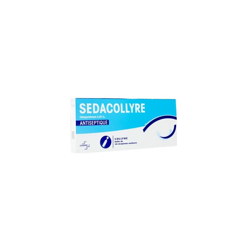 SEDACOLLYRE CETYLPYRIDINIUM 0,25 POUR MILLE 10 UNIDOSES COOPER