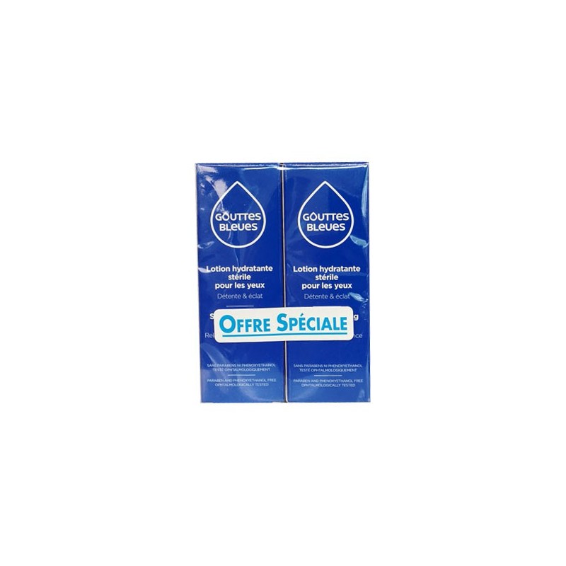 GOUTTES BLEUES LOTION HYDRATANTE STERILE YEUX 10ML OMEGA PHARMA