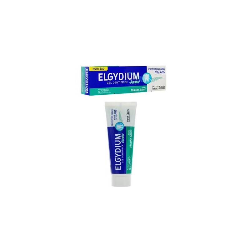 GEL DENTIFRICE MENTHE DOUCE PROTECTION CARIES JUNIOR 50ML ELGYDIUM