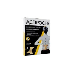 ACTIPOCHE CORRECTEUR DE POSTURE DOULEURS LOMBAIRES 4 PATCHS COOPER