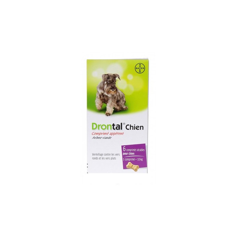 DRONTAL CHIEN VERMIFUGE 6 COMPRIMES BAYER