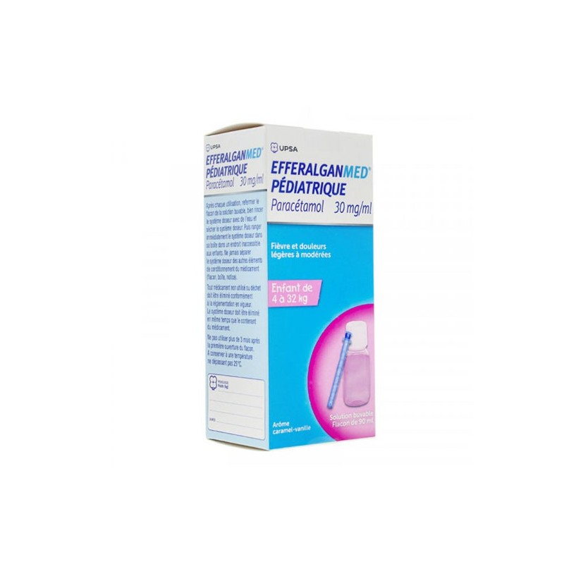 EFFERALGAN MED PEDIATRIQUE SOLUTION BUVABLE 30MG/ML - 90ML UPSA EFFERALGAN MED PEDIATRIQUE SOLUTION BUVABLE 30MG/ML - 90ML UPSA