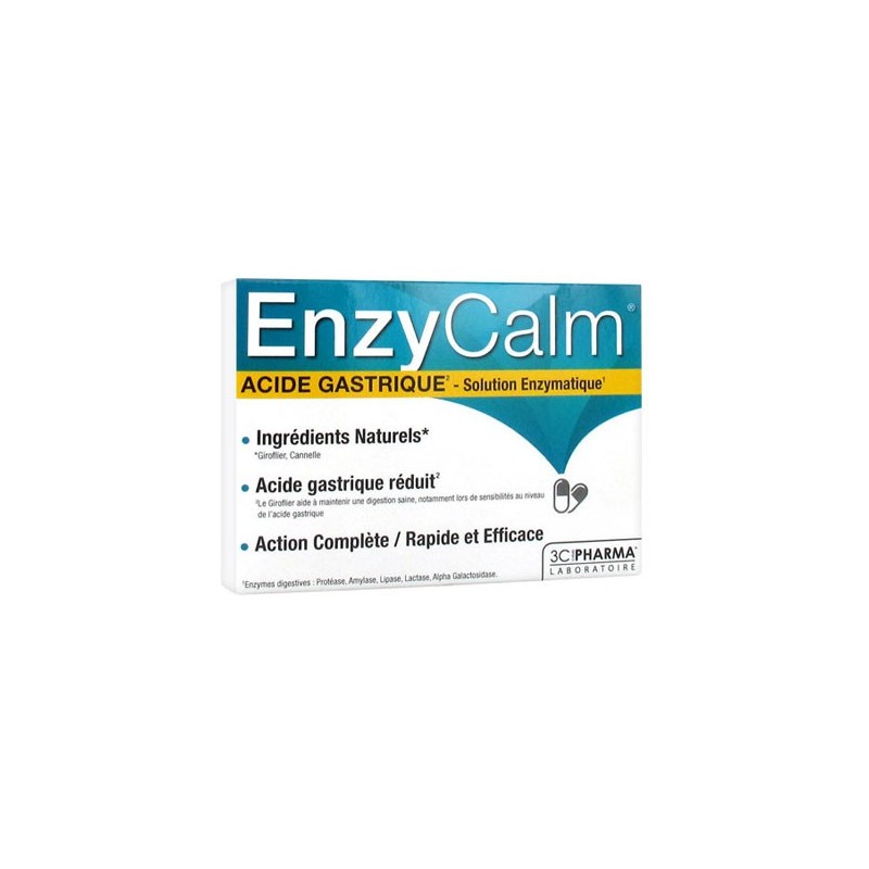 ENZYCALM ACIDE GASTRIQUE 30 GELULES 3C PHARMA ENZYCALM ACIDE GASTRIQUE 30 GELULES 3C PHARMA