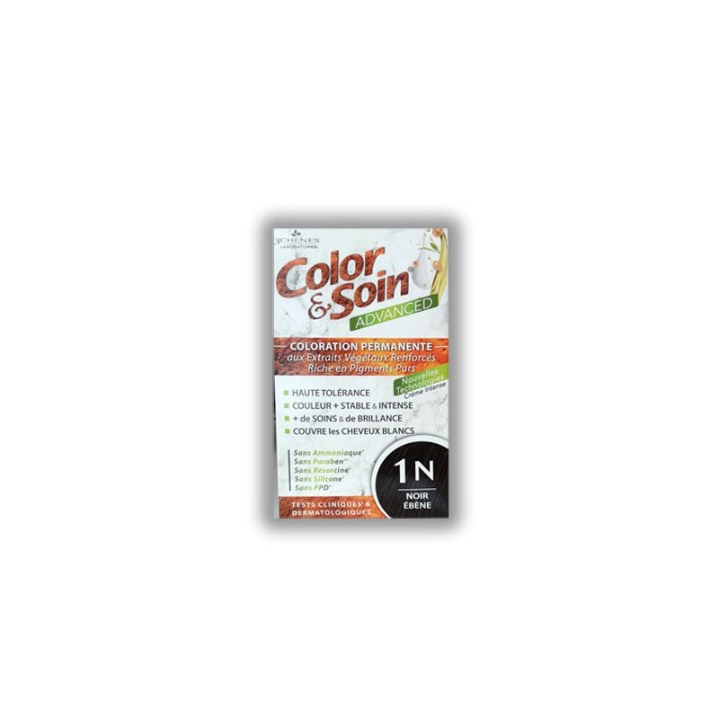 COLOR & SOIN ADVANCED 1N NOIR ÉBÉNE 130ML LES 3 CHENES 