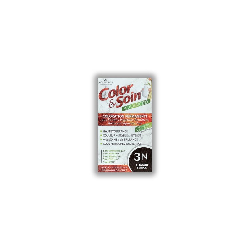 COLOR & SOIN ADVANCED 3N CHATAIN FONCÉ 130ML LES 3 CHENES COLOR & SOIN ADVANCED 3N CHATAIN FONCÉ 130ML LES 3 CHENES