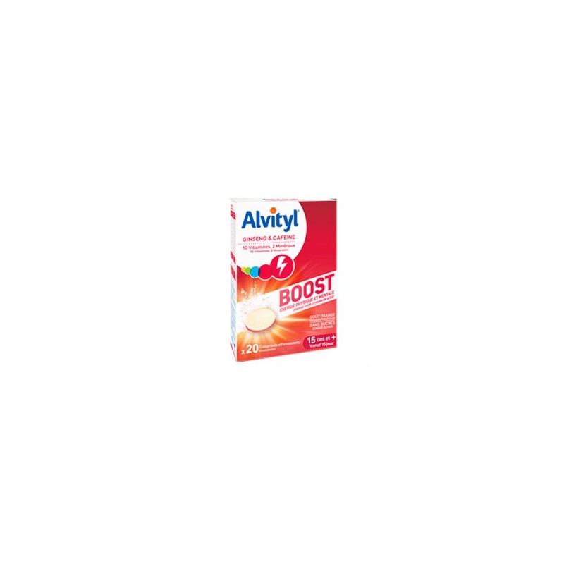 ALVITYL BOOST GINSENG CAFEINE 20 COMPRIMES URGO