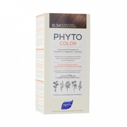 PHYTOCOLOR COLORATION PERMANENTE BLOND FONCÉ CUIVRÉ INTENSE 6.34 PHYTO