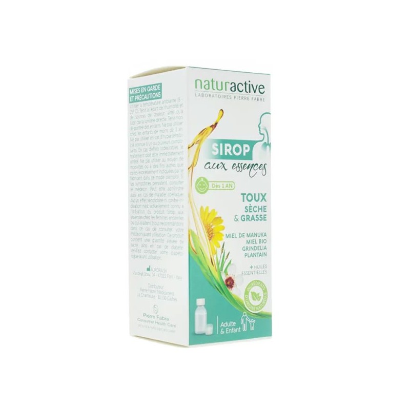 SIROP AUX ESSENCES TOUX SECHE ET GRASSE 120ML NATURACTIVE