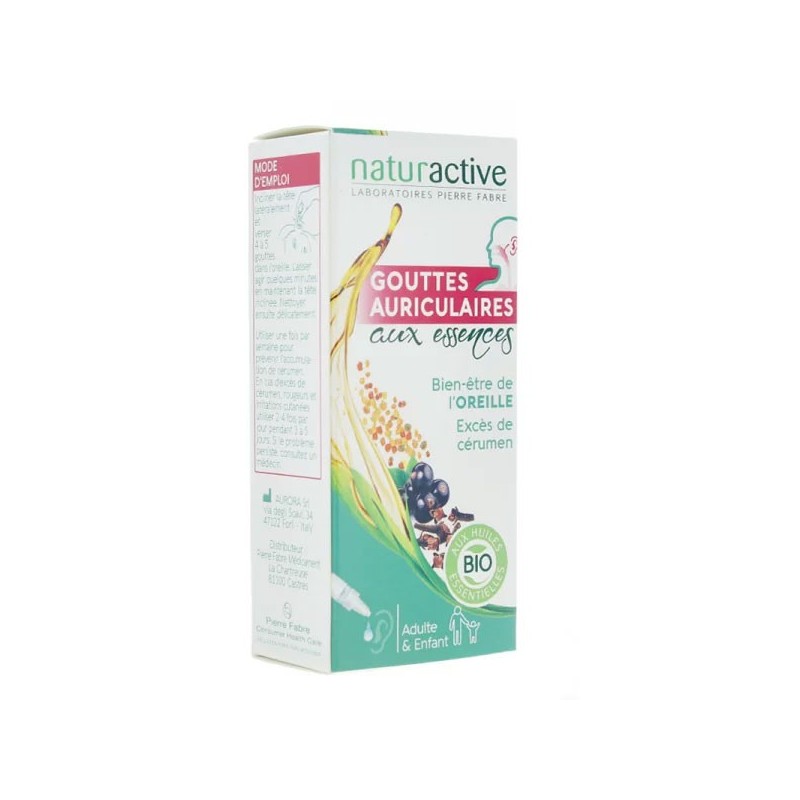 GOUTTES AURICULAIRES AUX ESSENCES BIO 10ML NATURACTIVE GOUTTES AURICULAIRES AUX ESSENCES BIO 10ML NATURACTIVE