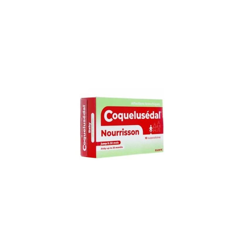 COQUELUSEDAL NOURRISSON 10 SUPPOSITOIRES ELERTE