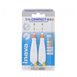 RECHARGE BROSSETTES INTERDENTAIRES TRIO COMPACT  ETROITS ISO1/2/3  INAVA 