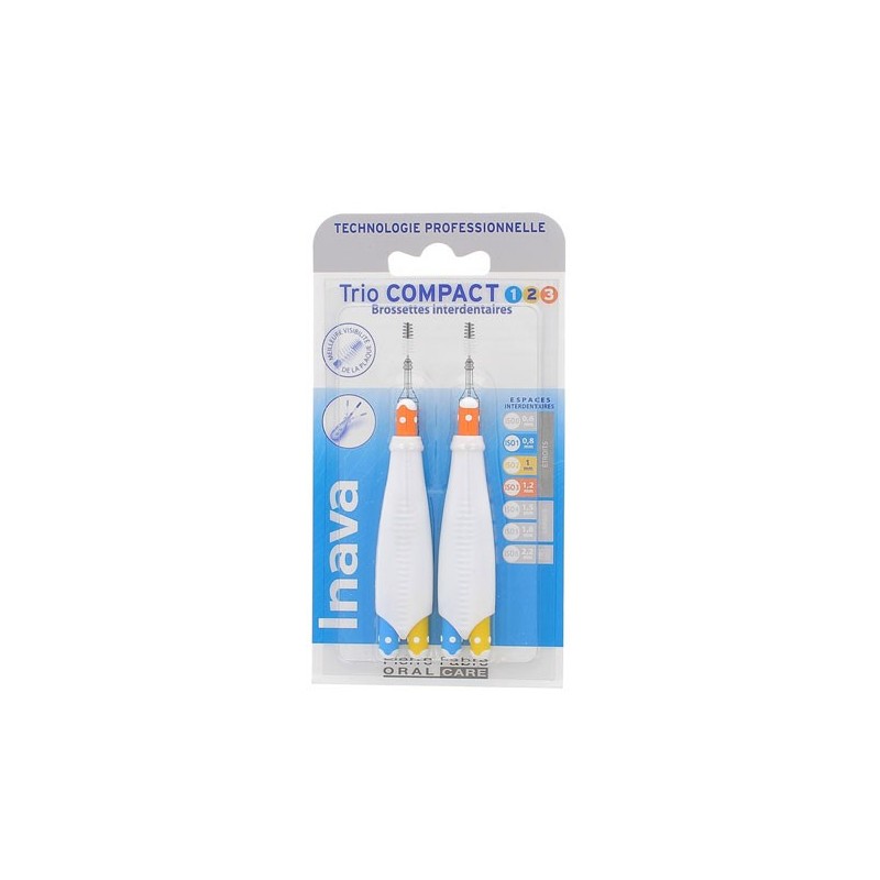 RECHARGE BROSSETTES INTERDENTAIRES TRIO COMPACT  ETROITS ISO1/2/3  INAVA 