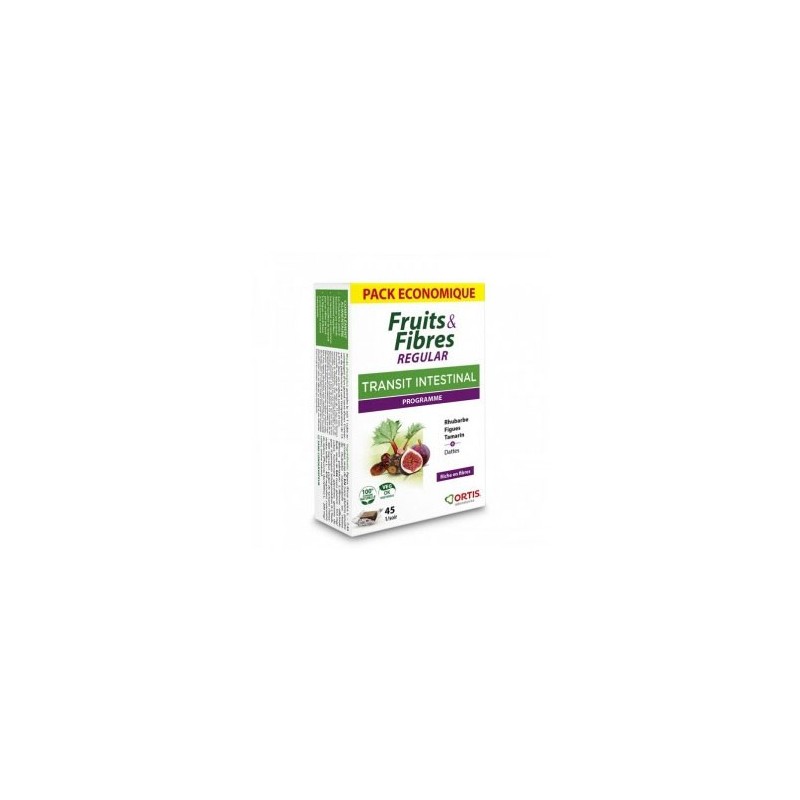 FRUITS & FIBRES REGULAR TRANSIT INTESTINAL 45 cubes à mâcher ORTIS