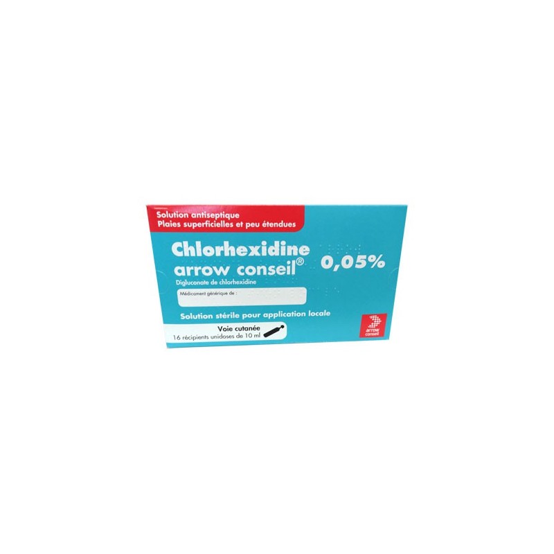 CHLORHEXIDINE SOLUTION ANTISEPTIQUE 16 UNIDOSES DE 10ML ARROW CONSEIL