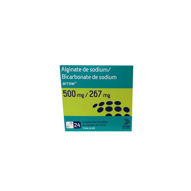 ALGINATE DE SODIUM - BICARBONATE DE SODIUM 24 X 10ML ARROW GENERIQUES