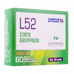 L52 ETATS GRIPPAUX HOMEOPATHIE 60 COMPRIMES LEHNING