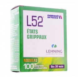 L52 ETATS GRIPPAUX HOMEOPATHIE 60 COMPRIMES LEHNING