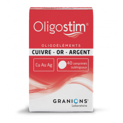 OLIGOSTIM CUIVRE OR ARGENT Cu Au Ag 40 comprimes GRANIONS