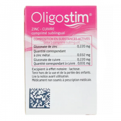 OLIGOSTIM ZINC CUIVRE Zn Cu 40 comprimes GRANIONS