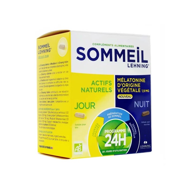 SOMMEIL JOUR NUIT PROGRAMME 24H GELULES LEHNING SOMMEIL JOUR NUIT PROGRAMME 24H GELULES LEHNING