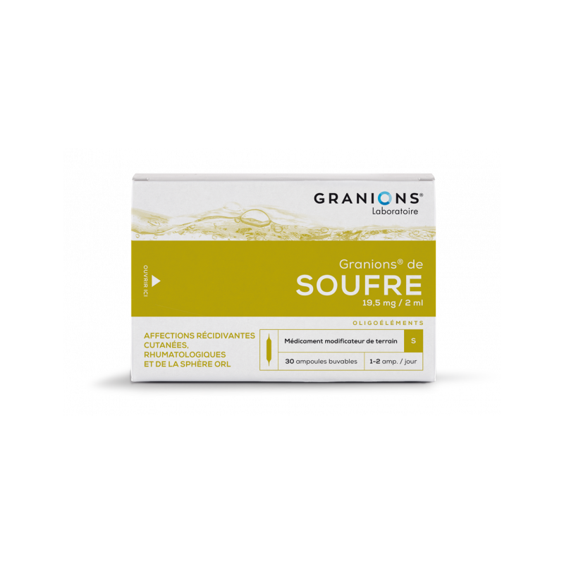 GRANIONS DE SOUFRE 19,5 mg/2ml, solution buvable