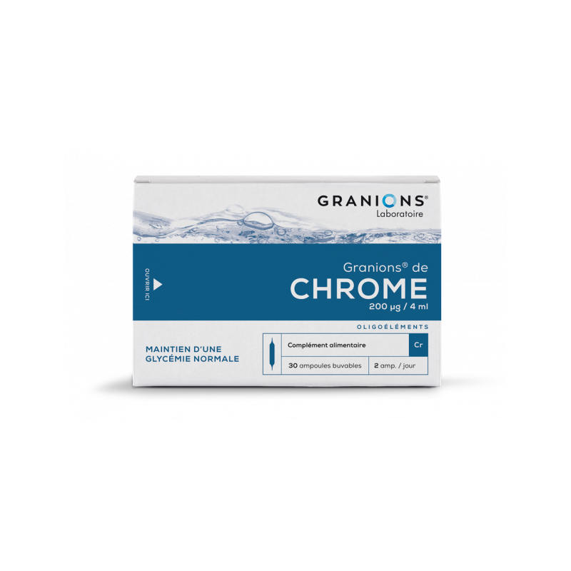 GRANIONS DE CHROME 200 µg 30 ampoules GRANIONS DE CHROME 200 µg 30 ampoules